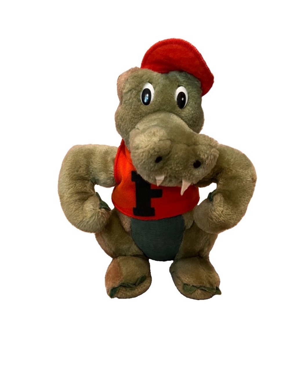 10" VINTAGE 1983 DAKIN GREEN FLORIDA UF GATOR MASCOT STUFFED ANIMAL PLUSH TOY